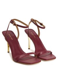 MICHAEL Michael Kors Sandały Liana 40T5LNHS1L Bordowy. Kolor: czerwony. Materiał: skóra #4
