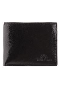 Wittchen - Męski portfel skórzany z wyjmowanym panelem czarny. Kolor: czarny. Materiał: skóra
