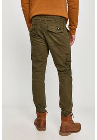 Desigual - Spodnie. Kolor: zielony. Materiał: tkanina, bawełna. Wzór: gładki #4