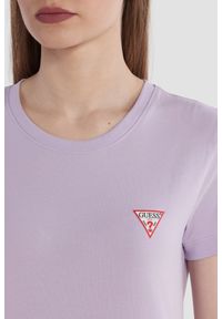 Guess - GUESS Lawendowy damski t-shirt Mini, Rozmiar XL. Kolor: fioletowy #4