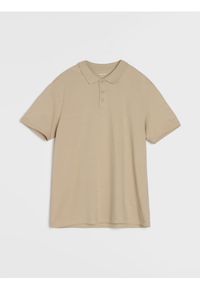 Sinsay - Bawełniane polo - beżowy. Typ kołnierza: polo. Kolor: beżowy. Materiał: bawełna