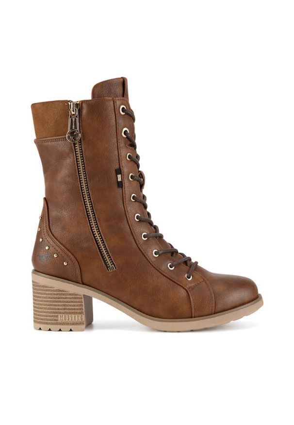 Mustang Trzewiki 1441-508-307 Brązowy. Kolor: brązowy. Materiał: materiał