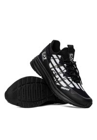 Sneakersy męskie czarne EA7 Emporio Armani X8X092 XK237 A120. Okazja: do pracy, na spacer, na co dzień. Kolor: czarny. Sport: turystyka piesza #1