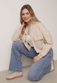 Born2be - Niebieskie Elastyczne Jeansy z Bawełną o Szerokim Kroju z Wysokim Stanem Yelovia. Okazja: na co dzień. Stan: podwyższony. Kolor: niebieski. Styl: casual #2