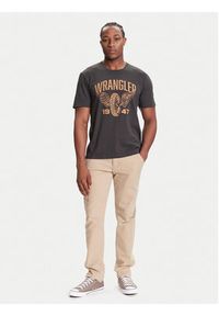 Wrangler T-Shirt Americana 112371478 Szary Regular Fit. Kolor: szary. Materiał: bawełna #4