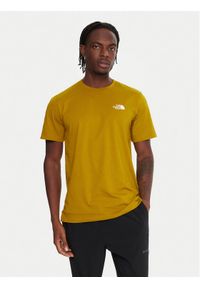 The North Face T-Shirt Simple Dome NF0A87NG Żółty Regular Fit. Kolor: żółty. Materiał: bawełna