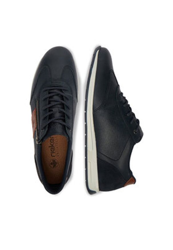 Rieker Sneakersy CEO-11927-14 Granatowy. Kolor: niebieski. Materiał: skóra