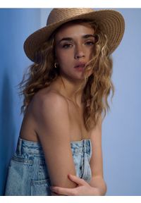 Sinsay - Pleciony kapelusz - beżowy. Kolor: beżowy #1