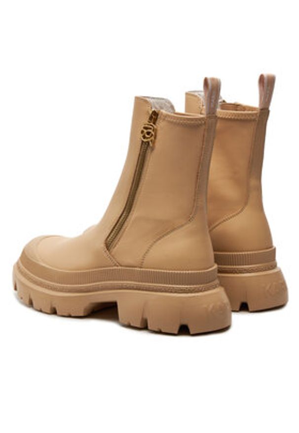 Karl Lagerfeld - KARL LAGERFELD Botki KL43554 Beżowy. Kolor: beżowy. Materiał: skóra