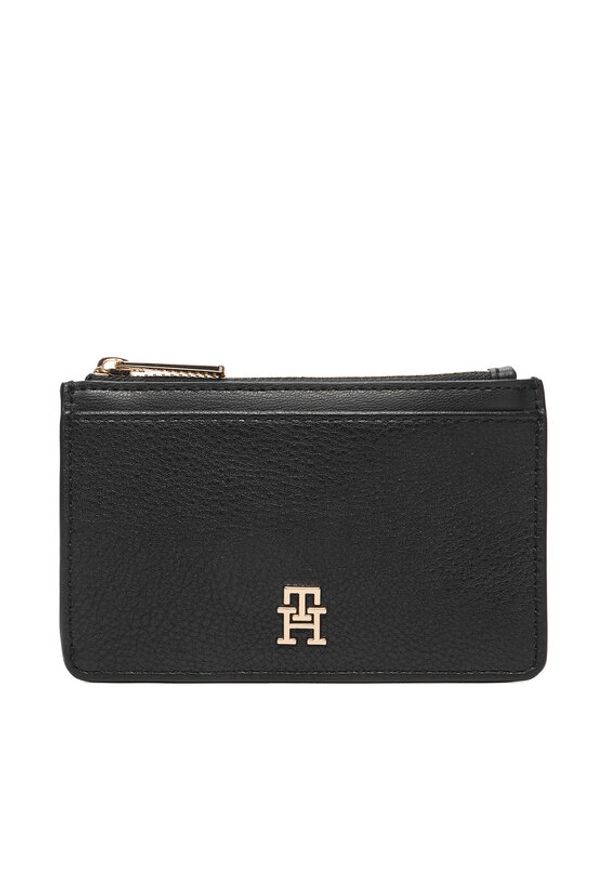 TOMMY HILFIGER - Tommy Hilfiger Portfel Th Icon Long Cc Holder AW0AW18867 Czarny. Kolor: czarny. Materiał: skóra