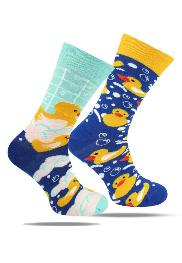 His Story - Skarpetki Bawełniane - Tematyczne - Kaczki w Kąpieli. Kolor: wielokolorowy. Materiał: elastan, bawełna, poliamid