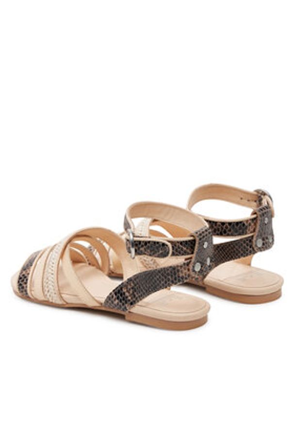 Bronx Sandały New-Skyler 85043-PW Beżowy. Kolor: beżowy. Materiał: skóra
