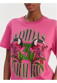 Adidas - adidas T-Shirt Farm Rio Graphic KD4640 Różowy Regular Fit. Kolor: różowy. Materiał: bawełna #3