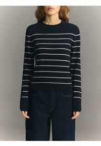 Reserved - Wełniany sweter z domieszką kaszmiru - wielobarwny. Materiał: wełna, kaszmir #1