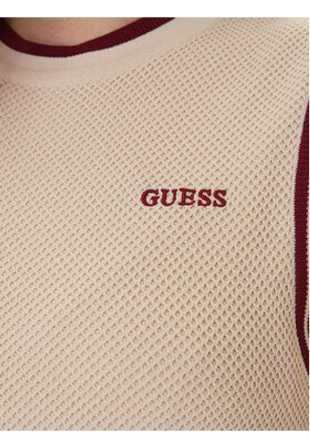 Guess Sukienka dzianinowa V6GK04 Z0648 Beżowy Regular Fit. Kolor: beżowy. Materiał: syntetyk