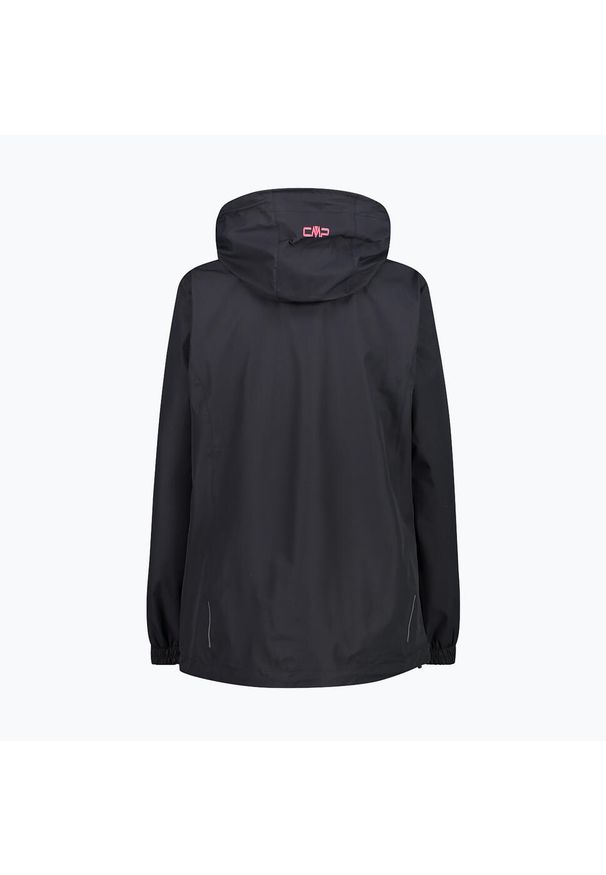 Kurtka przeciwdeszczowa damska CMP 39X6636 Fix Hood. Kolor: różowy, wielokolorowy, czarny. Sport: turystyka piesza