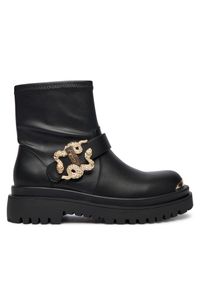 Botki Just Cavalli. Kolor: czarny