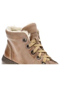 Brązowe Trzewiki Armodo Ocieplane Obuwie Damskie. Zapięcie: sznurówki. Kolor: brązowy. Materiał: skóra, materiał, futro, syntetyk, guma. Sezon: zima. Obcas: na koturnie. Styl: klasyczny #5