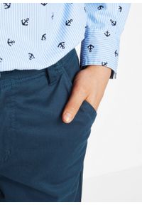 Spodnie chłopięce chino Slim Fit bonprix ciemnoniebieski. Kolor: niebieski #4
