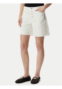 Karl Lagerfeld - KARL LAGERFELD Szorty jeansowe B2W10048 Kremowy Loose Fit. Kolor: kremowy. Materiał: bawełna #1