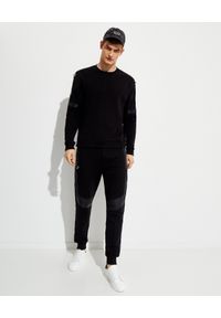 Les Hommes - LES HOMMES - Czarna bluza z ozdobnymi taśmami. Kolor: czarny. Materiał: materiał. Długość rękawa: długi rękaw. Długość: długie. Wzór: aplikacja #4