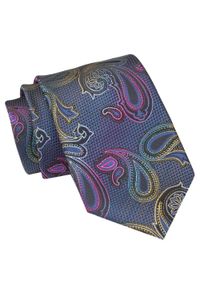 Męski Krawat Angelo di Monti - Kolorowe Paisley. Kolor: wielokolorowy. Materiał: tkanina. Wzór: paisley, kolorowy. Styl: elegancki, wizytowy #1