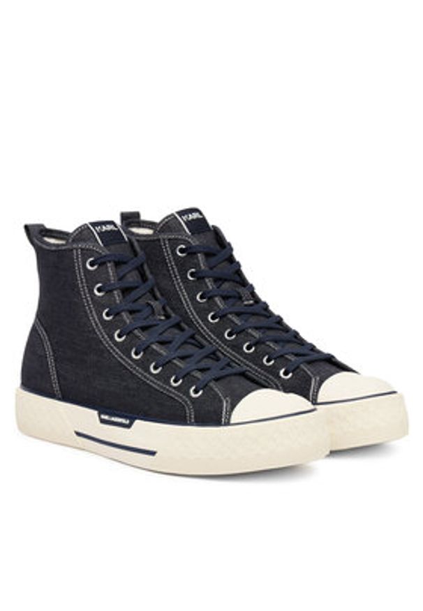 Karl Lagerfeld - KARL LAGERFELD Trampki KL50455D Granatowy. Kolor: niebieski. Materiał: materiał