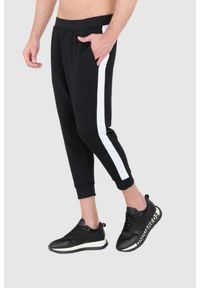 DSQUARED2 Czarne męskie dresy z białymi lampasami, Rozmiar S. Kolor: czarny. Materiał: bawełna, dresówka #6