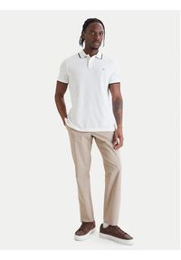TOMMY HILFIGER - Tommy Hilfiger Polo Pique MW0MW42748 Biały Regular Fit. Typ kołnierza: polo. Kolor: biały. Materiał: bawełna #5