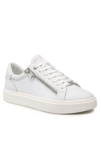 Sneakersy Calvin Klein Low Top Lace Up HM0HM00813 White Mono 0LB. Kolor: biały. Materiał: skóra #1