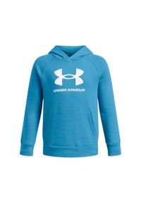 Bluza z kapturem dla dzieci Under Armour Rival Fleece Big Logo. Typ kołnierza: kaptur. Kolor: biały, niebieski, wielokolorowy. Materiał: bawełna #1