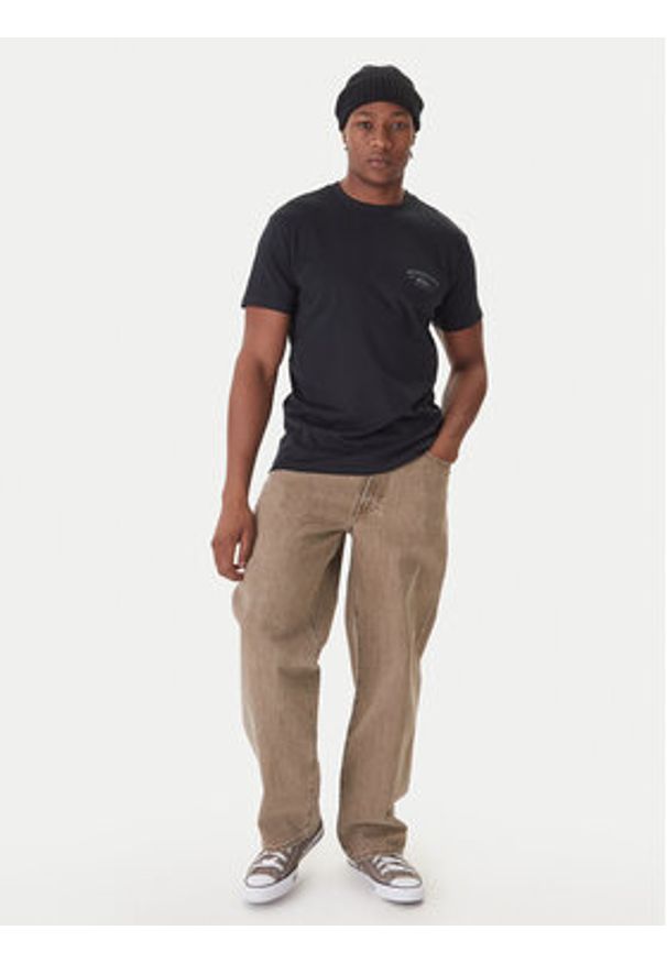 Quiksilver T-Shirt Anchor EQYZT08178 Czarny Regular Fit. Kolor: czarny. Materiał: bawełna