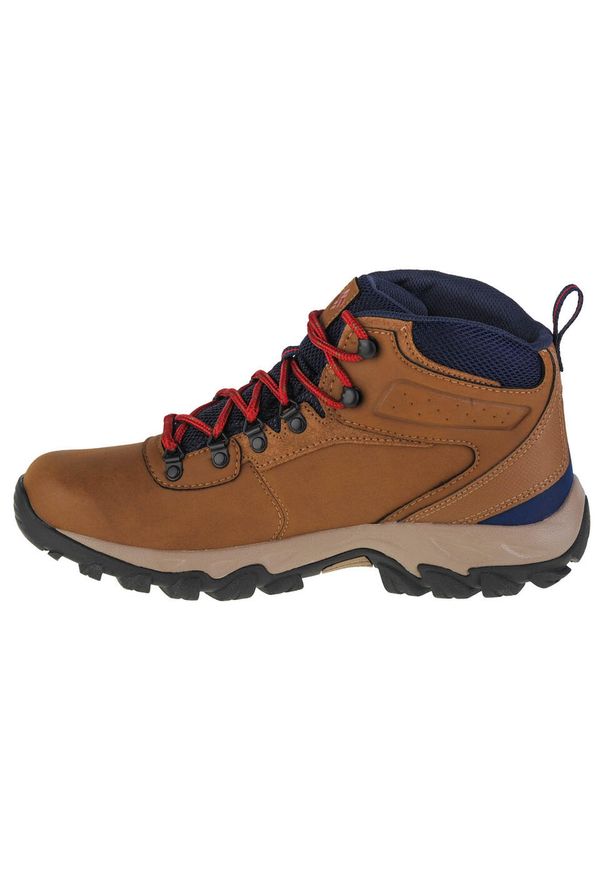 columbia - Buty trekkingowe męskie Columbia Newton Ridge Plus II. Kolor: żółty. Materiał: guma, syntetyk, zamsz, materiał, skóra, tkanina