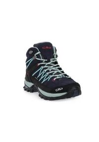 Buty trekkingowe damskie CMP 62MN Rigel Mid Wmn Trekking. Wysokość cholewki: za kostkę. Zapięcie: sznurówki. Kolor: wielokolorowy, niebieski. Materiał: materiał, skóra, syntetyk. Szerokość cholewki: normalna. Sport: turystyka piesza