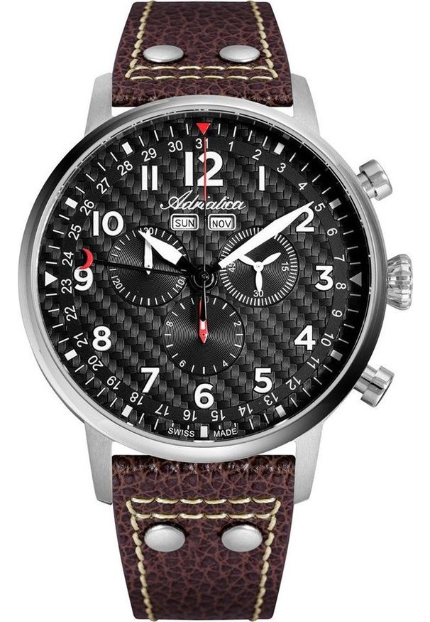 Zegarek Adriatica Zegarek męski Adriatica A8308.5226CH brązowy. Kolor: brązowy