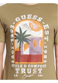 Guess T-Shirt Palm Window M3GI10 K6XN4 Zielony Slim Fit. Kolor: zielony. Materiał: bawełna #4