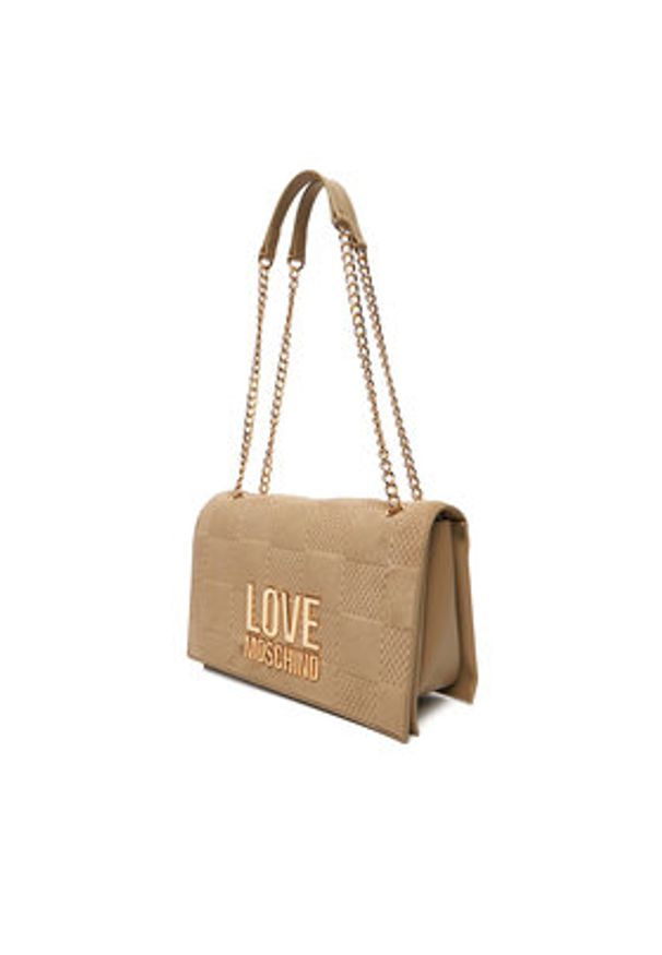 Love Moschino - LOVE MOSCHINO Torebka JC4122PP0NKB110A Beżowy. Kolor: beżowy. Materiał: skórzane