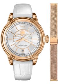 AVIATOR - Zegarek damski Aviator V.1.33.2.251.4-SET różowe złoto. Kolor: złoty, wielokolorowy, różowy #1