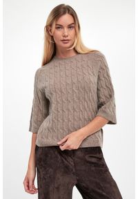 Marella - Sweter damski z kaszmirem Franz MARELLA SPORT. Materiał: kaszmir. Styl: sportowy