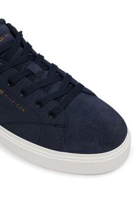 TOMMY HILFIGER - Tommy Hilfiger Sneakersy Logo Cupsole Trainers FW0FW09109 Granatowy. Kolor: niebieski. Materiał: zamsz, skóra #2