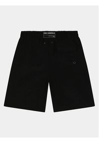 Karl Lagerfeld Kids Szorty kąpielowe Z30023 S Czarny Regular Fit. Kolor: czarny. Materiał: syntetyk #2