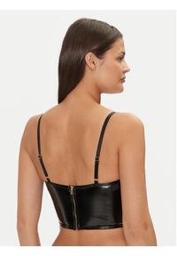 Hunkemöller Top Longline 205072 Czarny Slim Fit. Kolor: czarny. Materiał: syntetyk