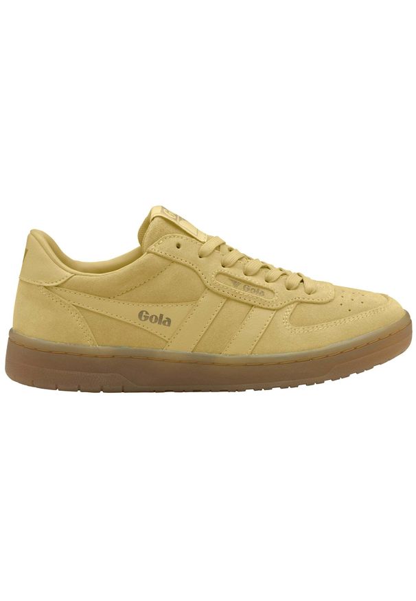 Damskie zamszowe buty sportowe Gola Hawk. Kolor: żółty. Materiał: zamsz. Sport: turystyka piesza