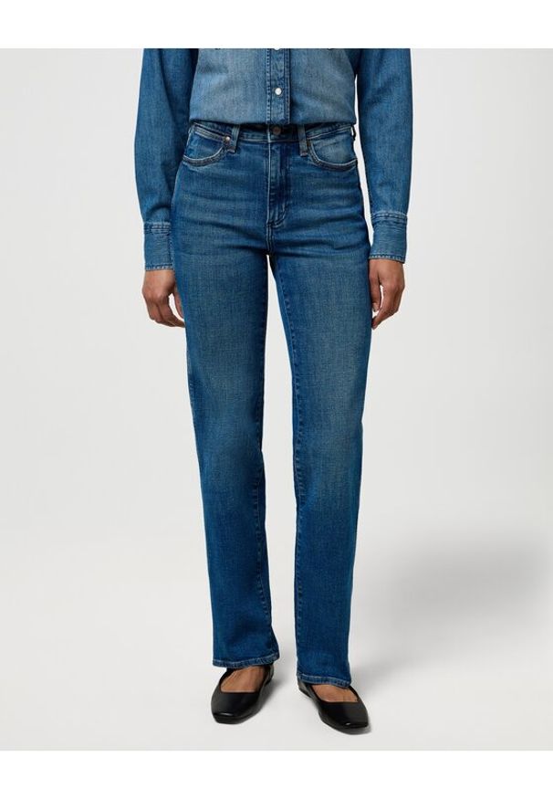 Wrangler Jeansy STRAIGHT Niebieski Straight Leg. Kolor: niebieski