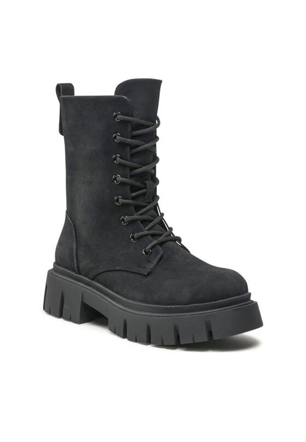 Jenny Fairy Trapery WS5792-01 Czarny. Kolor: czarny. Materiał: skóra