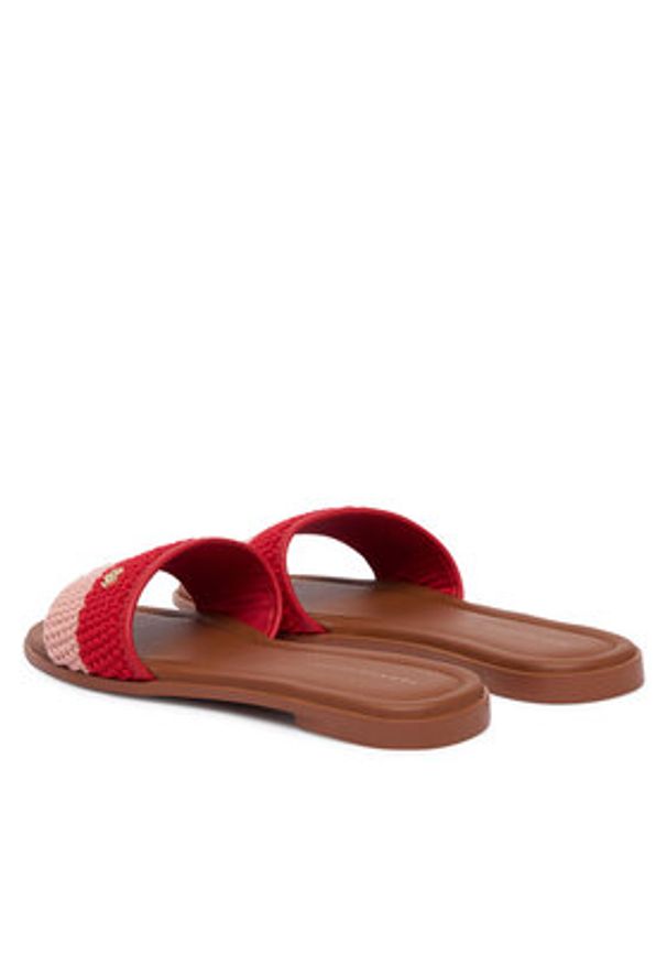TOMMY HILFIGER - Tommy Hilfiger Klapki Th Flat FW0FW09513 Czerwony. Kolor: czerwony. Materiał: materiał