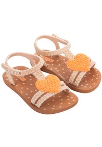 Ipanema Jr. sandały dziecięce brązowe rozmiar 21 w grochy. Kolor: brązowy. Wzór: grochy. Sezon: lato. Styl: sportowy