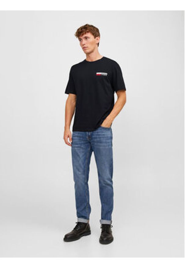 Jack & Jones T-Shirt Corp 12233999 Czarny Standard Fit. Kolor: czarny. Materiał: bawełna