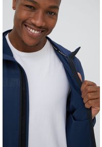 Rossignol bluza sportowa męska kolor granatowy z kapturem gładka. Typ kołnierza: kaptur. Kolor: niebieski. Materiał: włókno, materiał. Wzór: gładki. Styl: sportowy