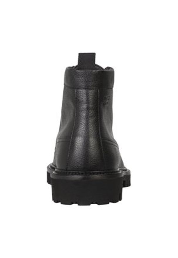 BOSS Trapery Julyo 50552581 Czarny. Kolor: czarny. Materiał: skóra